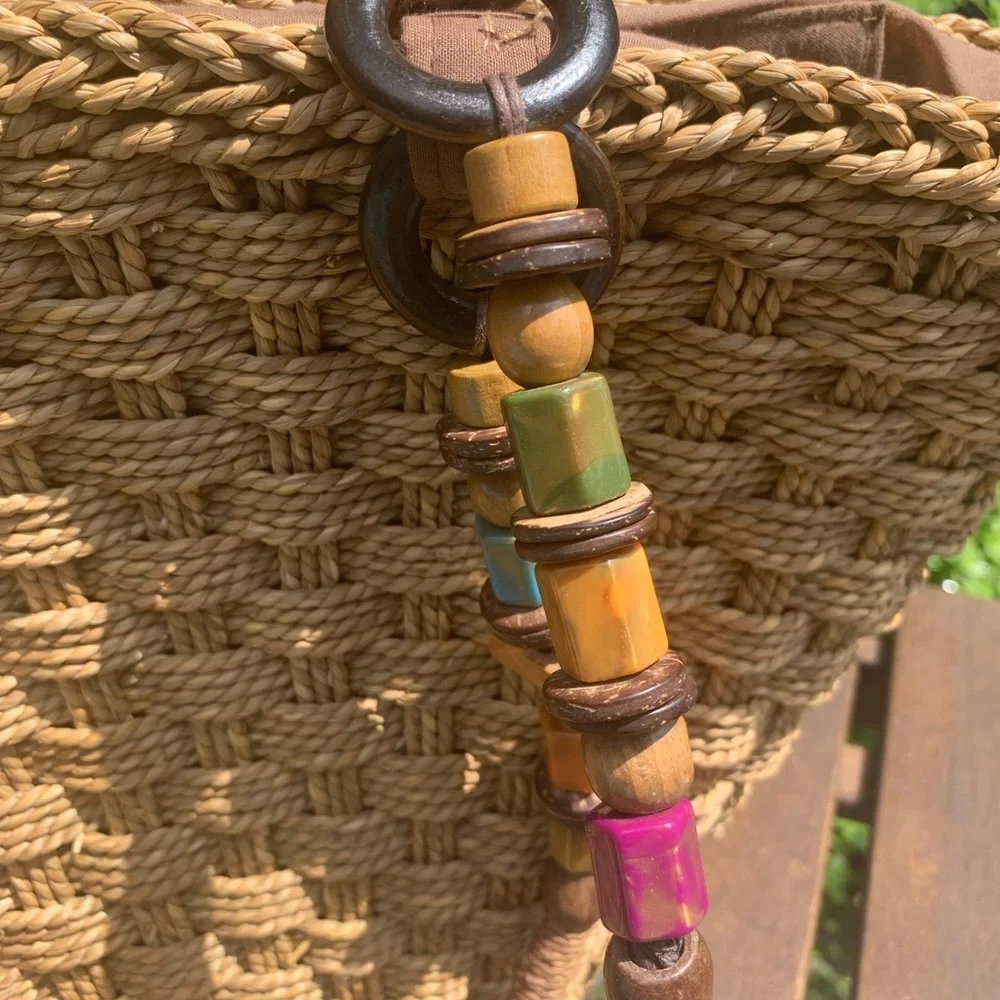 Beautiful Woven Cappelli Bag with 🐈 and Other Decorative Beads